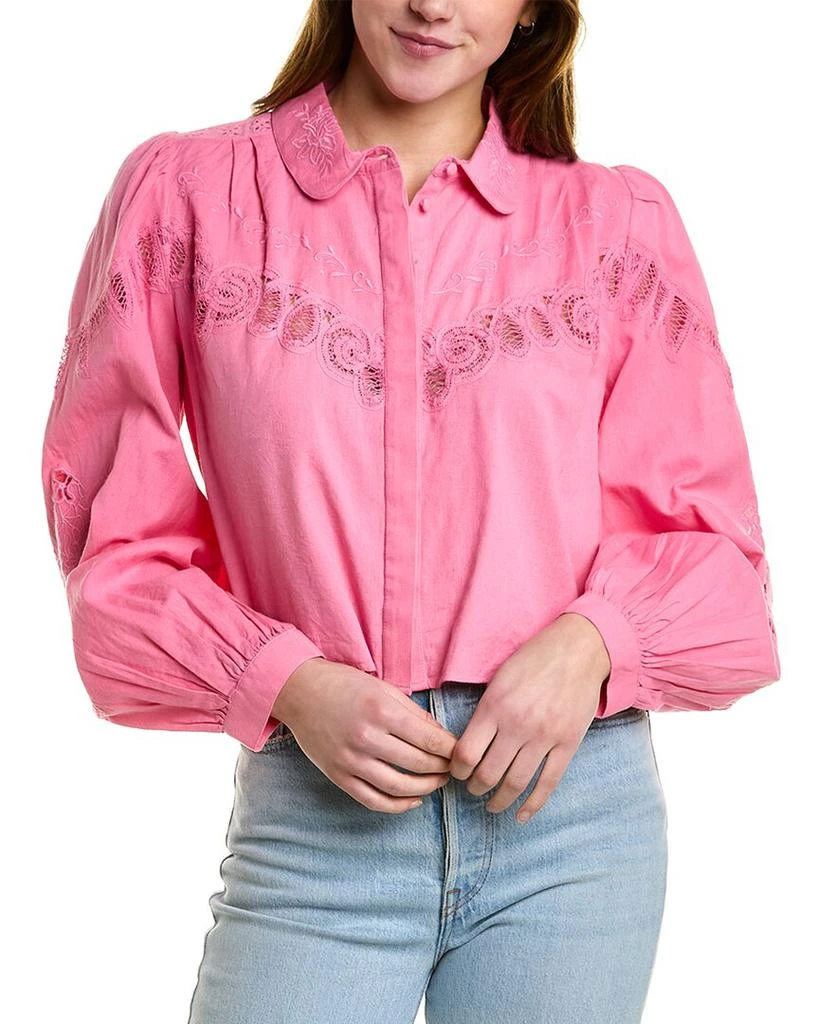商品LOVESHACKFANCY|LoveShackFancy Sansom Blouse,价格¥696,第1张图片