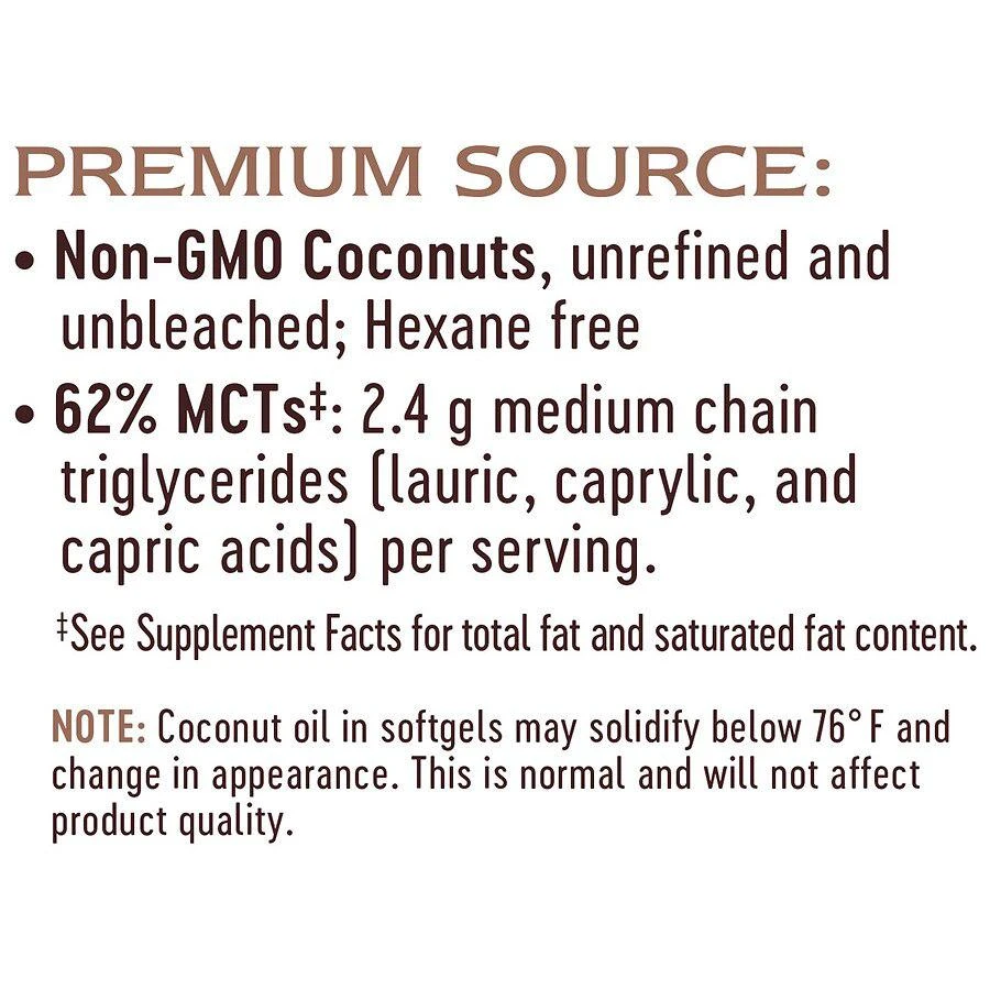 Coconut Oil Pure Extra Virgin Softgels 商品