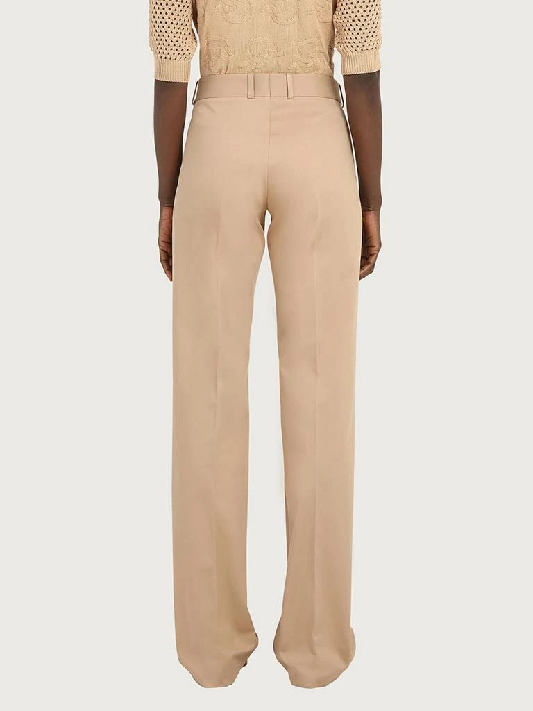 商品Salvatore Ferragamo|Classic Cotton Gabardine Wide Leg Pants,价格¥2977,第2张图片详细描述