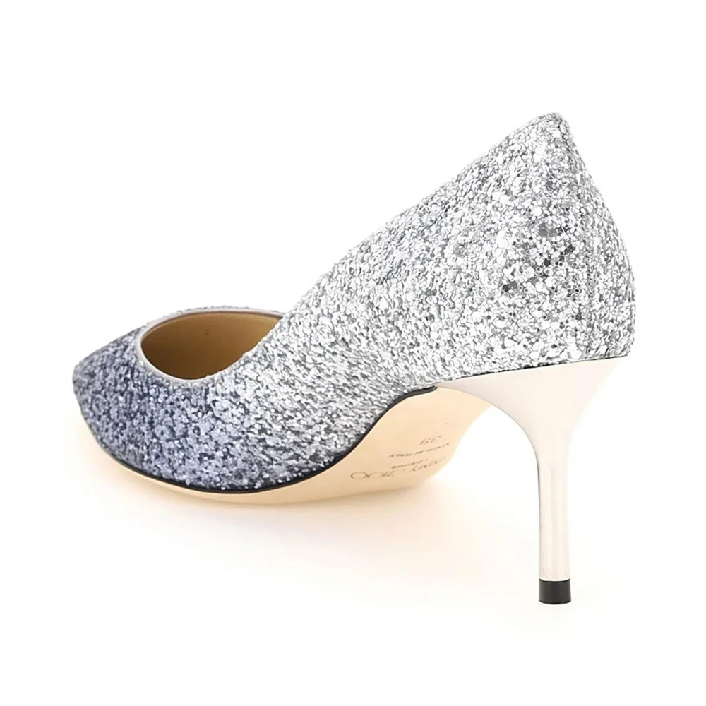 JIMMY CHOO 拼色女士高跟鞋 ROMY60-VXB-NAVYSILVER 商品