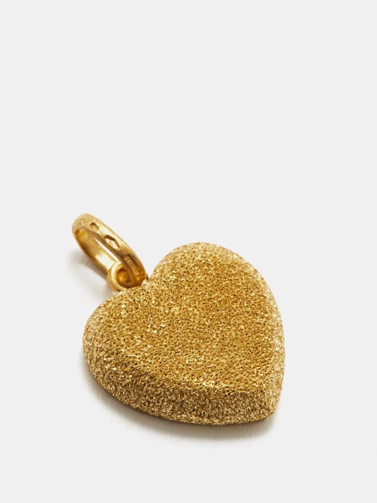 商品CAROLINA BUCCI|Florentine Finish Heart 18kt gold pendant,价格¥18896,第5张图片详细描述