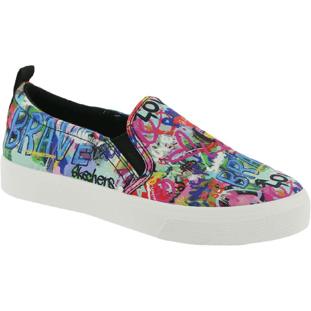 Skechers Womens Poppy- Bold Love Canvas Memory Foam Casual and Fashion Sneakers商品第1张图片规格展示