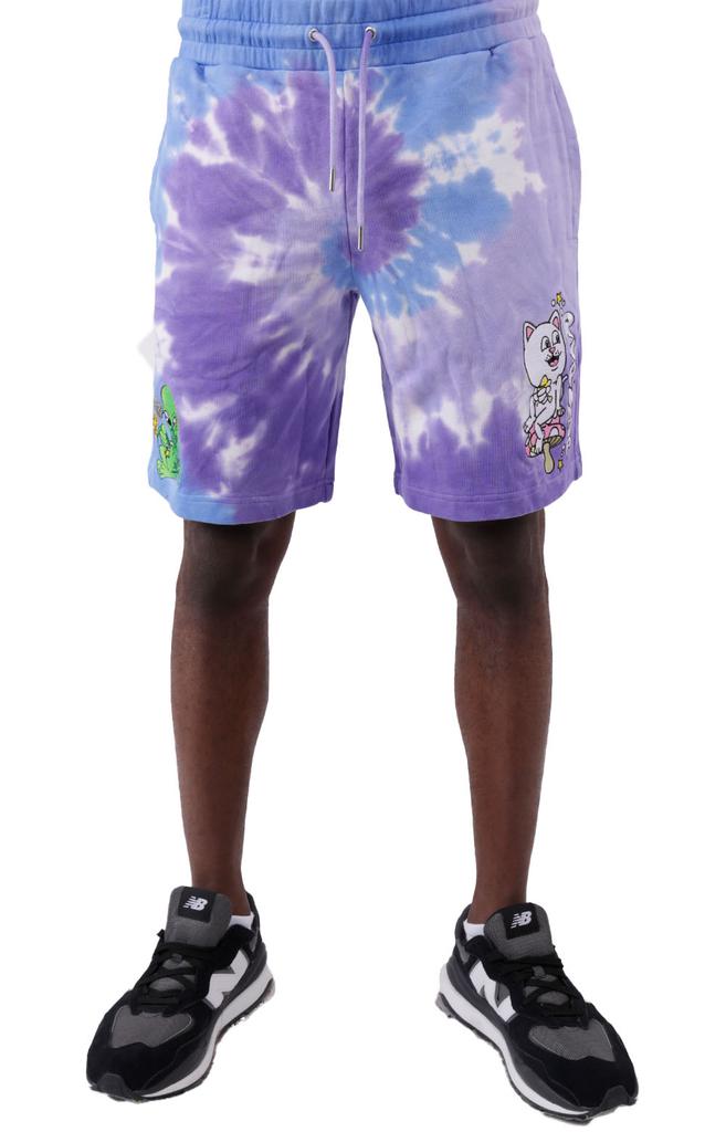 Friday Jr Sweatshorts - Purple/Lilac Spiral Dye商品第1张图片规格展示