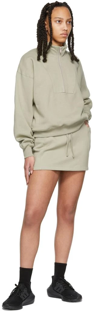 商品Essentials|Green 1/2 Zip Pullover Sweatshirt,价格¥340,第4张图片详细描述