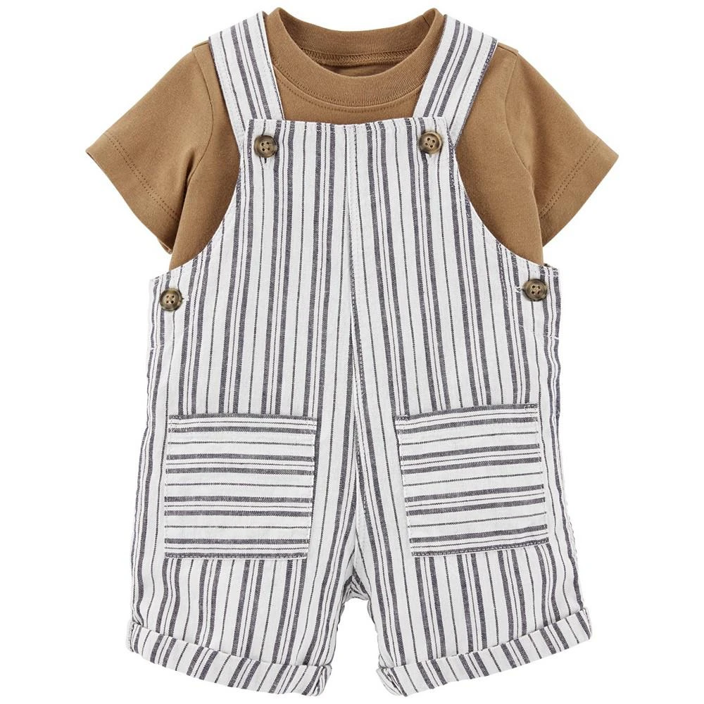 商品Carter's|Baby Boys T-shirt and Shortalls Set, 2 Piece,价格¥127,第2张图片详细描述