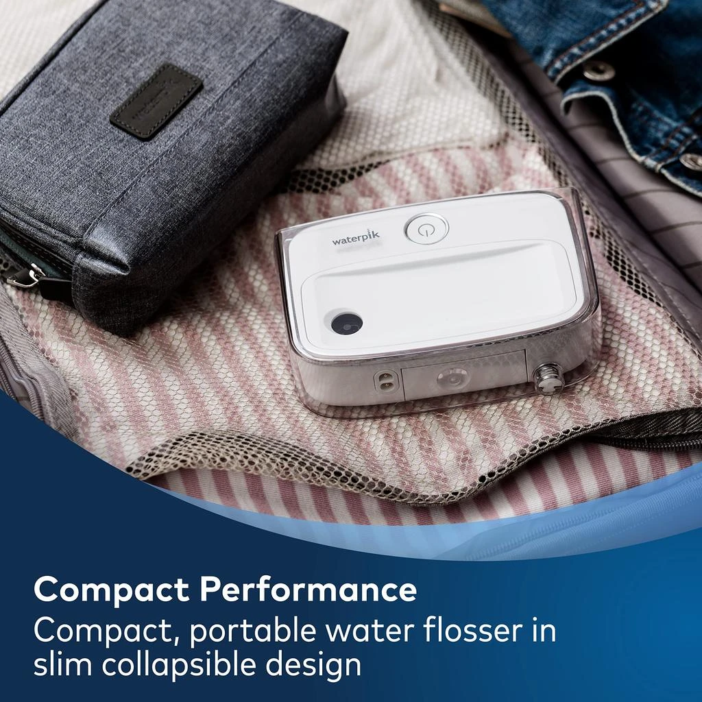 商品Waterpik|Waterpik Sidekick Portable Water Flosser, Perfect for Travel & Home, ADA Accepted, White/Chrome WF-04,价格¥1068,第3张图片详细描述