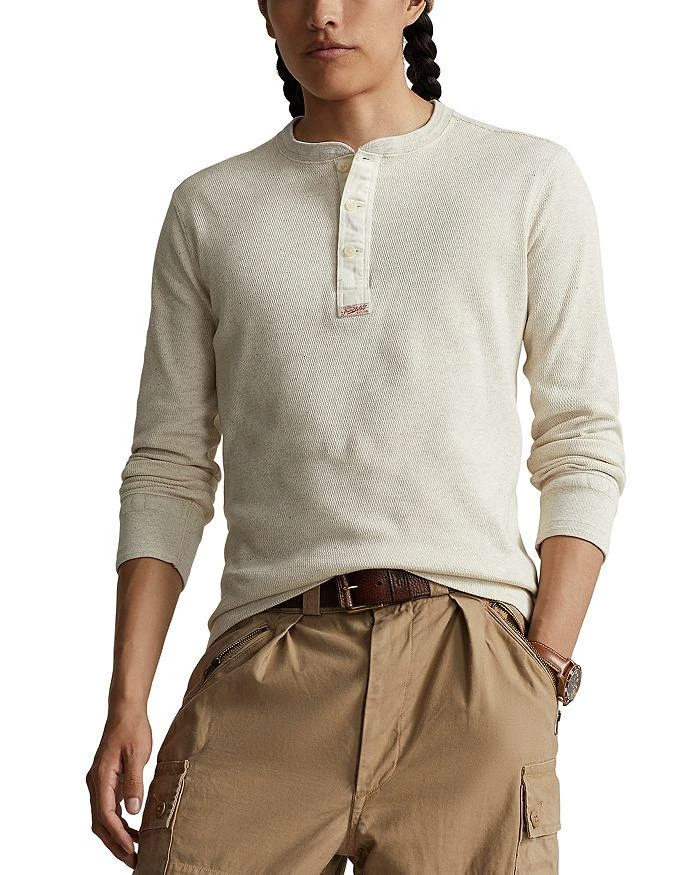 商品Ralph Lauren|Cotton Waffle Knit Long Sleeve Henley ,价格¥511,第1张图片