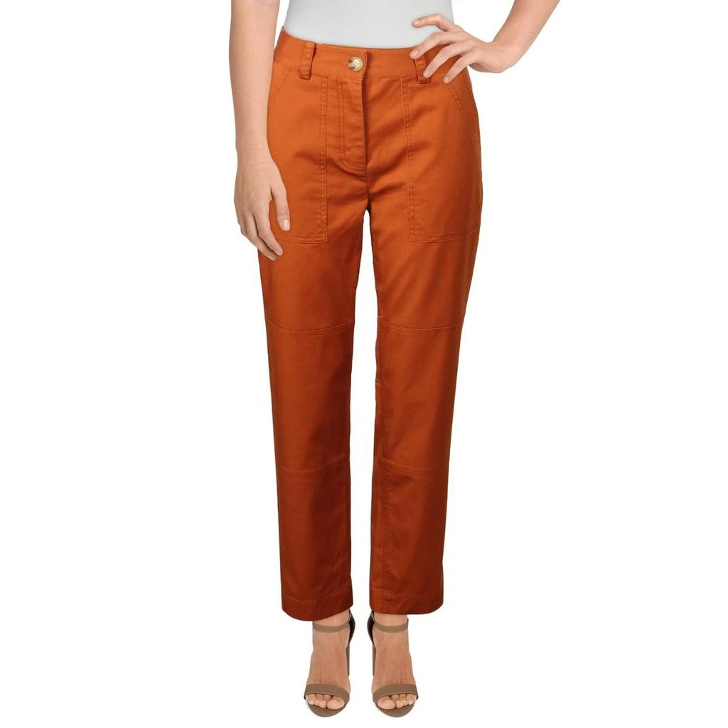 商品Derek Lam|Derek Lam 10 Crosby Womens Therese Solid Pocket Straight Leg Pants,价格¥169,第1张图片
