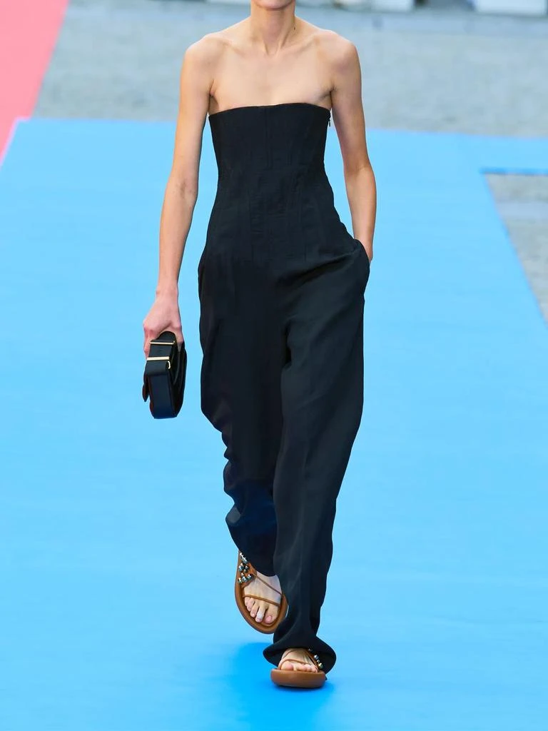 商品Stella McCartney|Crepe Corset Wide Leg Jumpsuit,价格¥12617,第3张图片详细描述