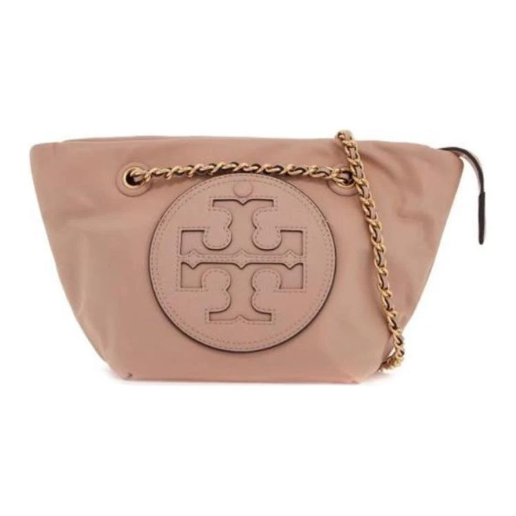 商品[国内直发] Tory Burch|汤丽柏琦 Ella 品牌徽标编织链带 再生尼龙 斜挎单肩包 小号 女款 玫瑰粉色,价格¥2222,第1张图片