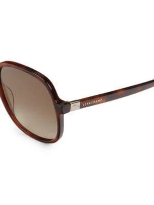 商品Longchamp|58MM Round Sunglasses,价格¥397,第3张图片详细描述