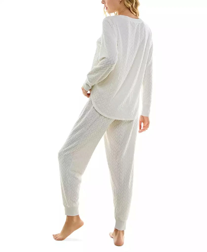 商品Roudelain|Women's Cloud Dancer 2-Pc. Cable-Knit Pajamas Set,价格¥152,第5张图片详细描述