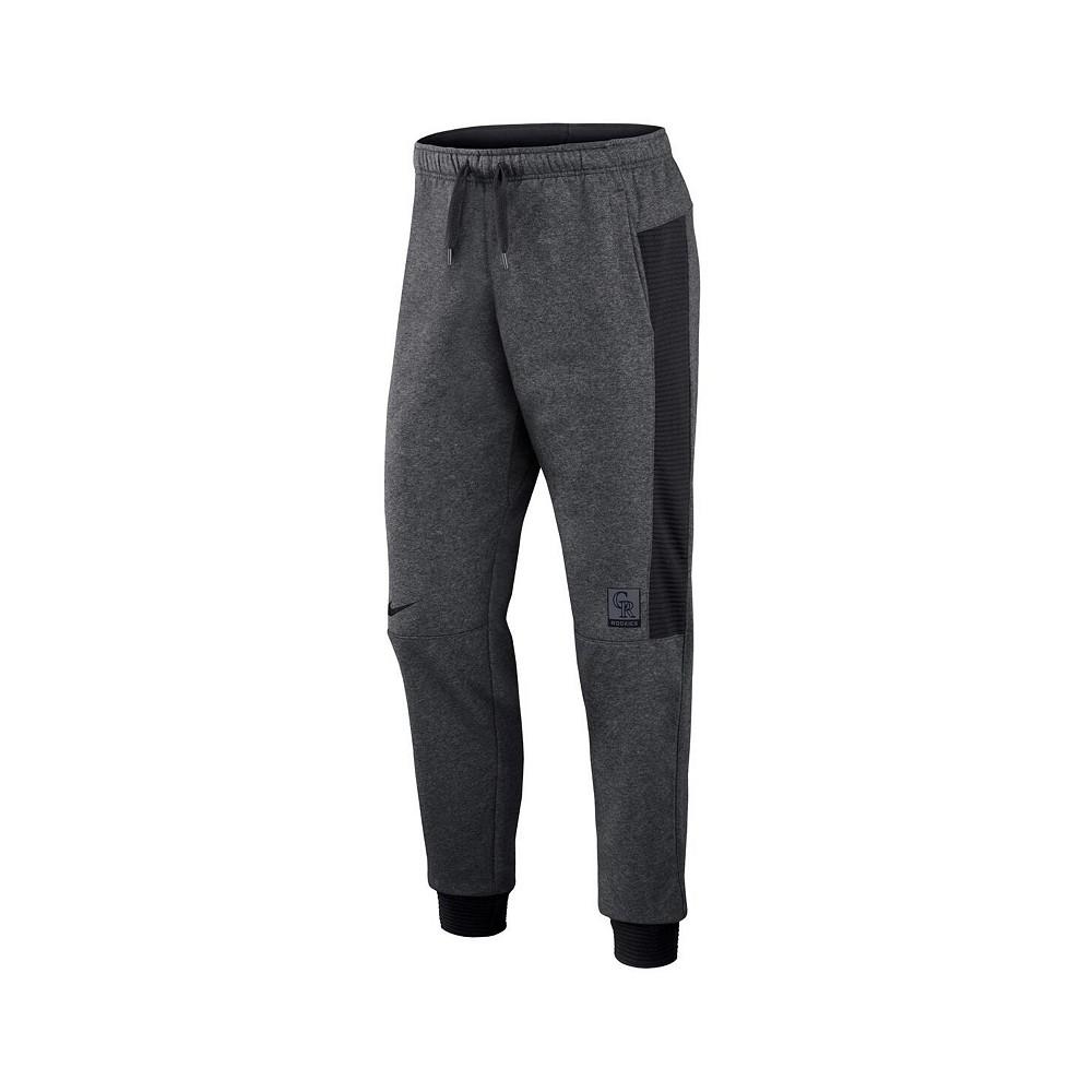 Men's Heathered Gray, Black Colorado Rockies Authentic Collection Flux Performance Jogger Pants商品第3张图片规格展示