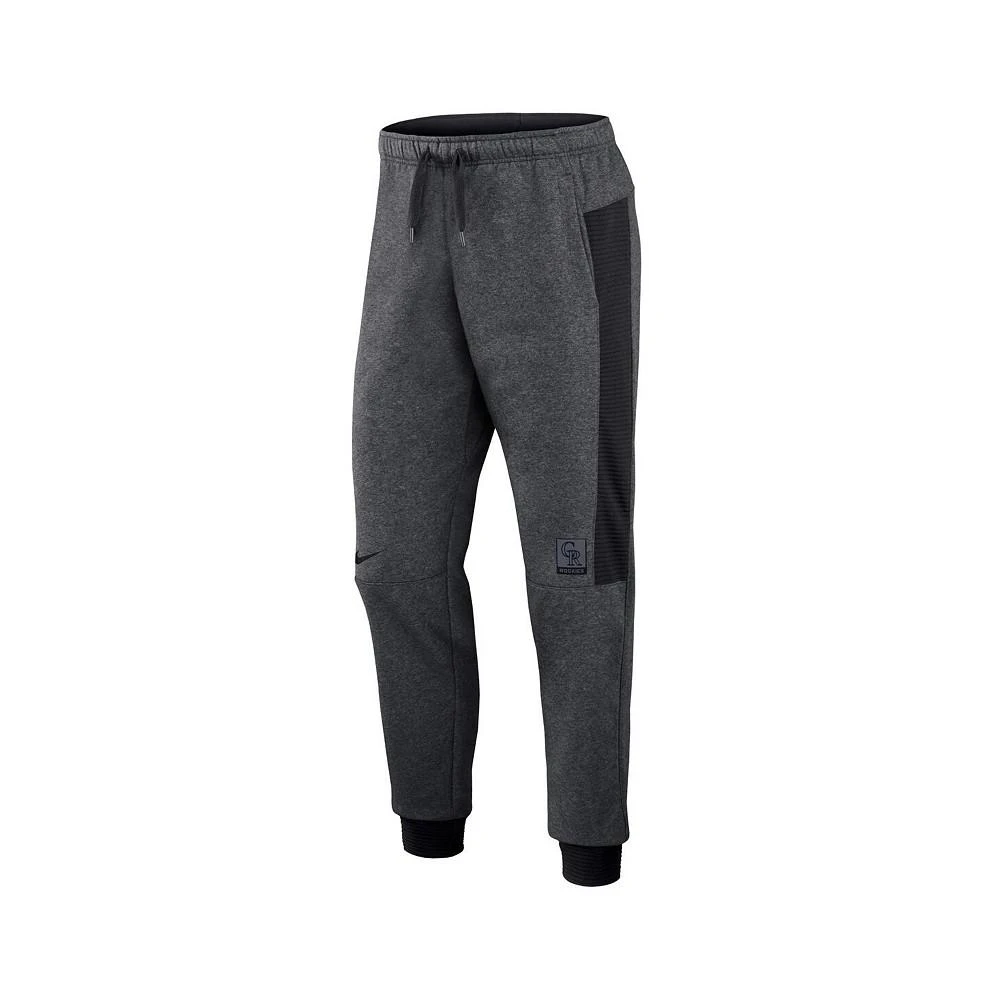 商品NIKE|Men's Heathered Gray, Black Colorado Rockies Authentic Collection Flux Performance Jogger Pants,价格¥535,第3张图片详细描述