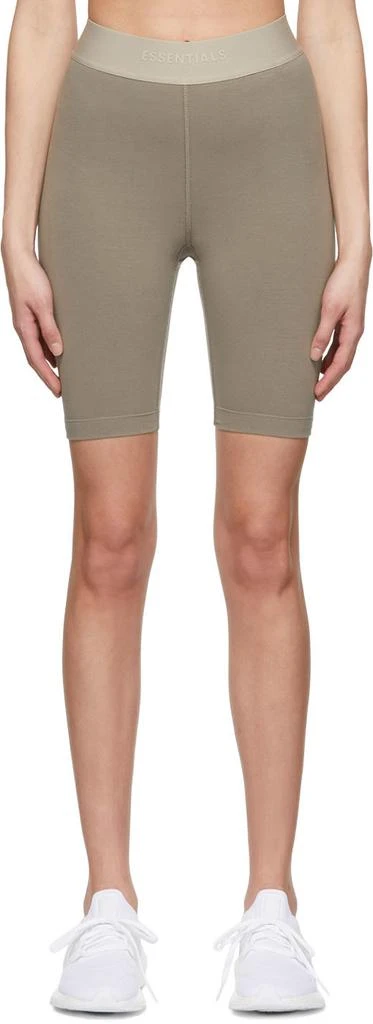 商品Essentials|Taupe Cotton Shorts,价格¥300,第1张图片