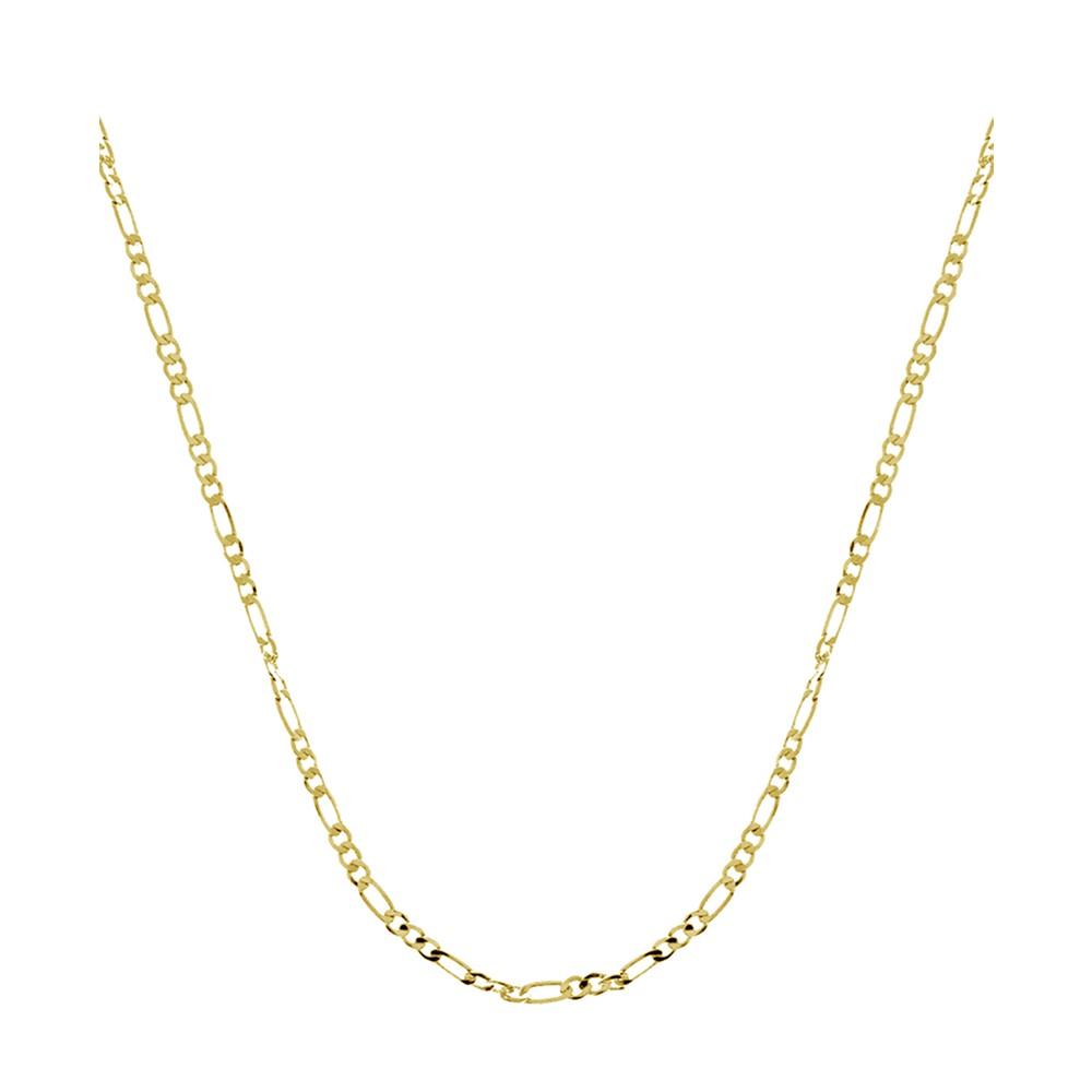 Figaro Link 20" Chain Necklace in Silver or Gold Plate商品第1张图片规格展示