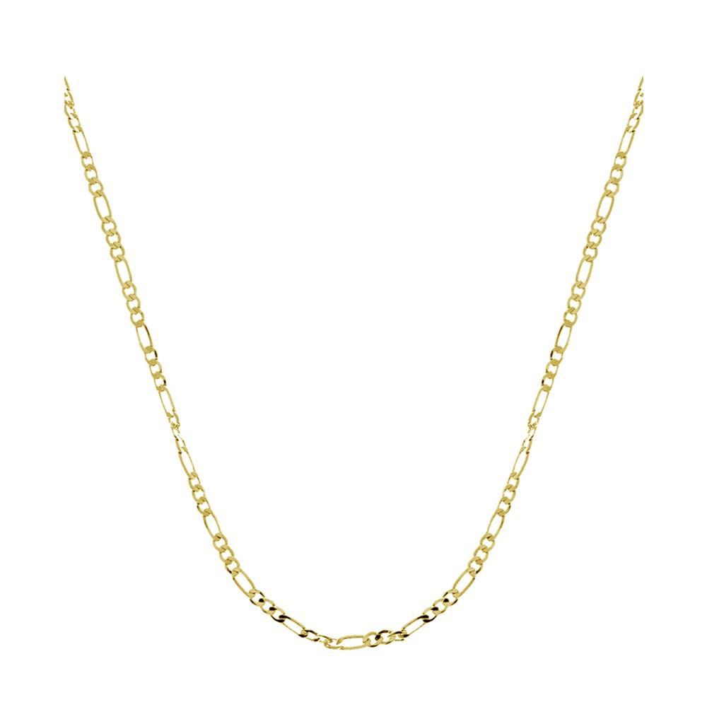 商品Essentials|Figaro Link 20" Chain Necklace in Silver or Gold Plate,价格¥65,第1张图片