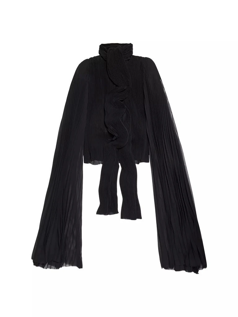 商品Balenciaga|Scarf Pleated Blouse,价格¥27347,第1张图片