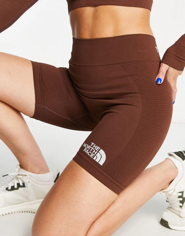 商品The North Face|The North Face Training seamless high waist legging shorts in brown Exclusive at ASOS,价格¥221,第1张图片