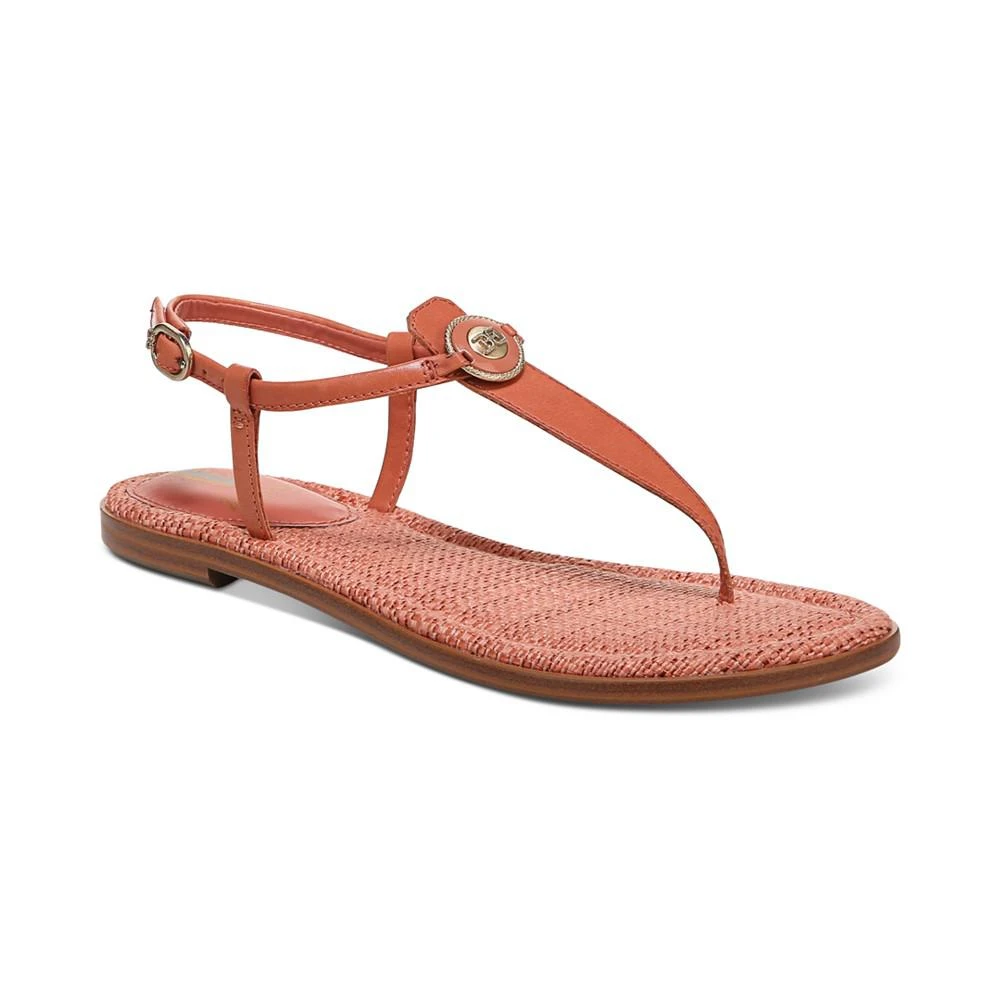 商品Sam Edelman|Gigi Signet T-Strap Flat Sandals,价格¥532,第1张图片