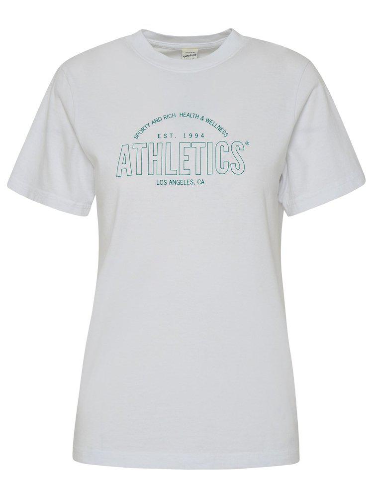 Sporty & Rich Athletics Print Crewneck T-Shirt商品第1张图片规格展示