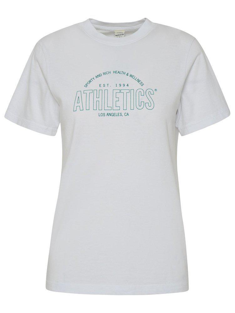 商品Sporty & Rich|Sporty & Rich Athletics Print Crewneck T-Shirt,价格¥542,第1张图片