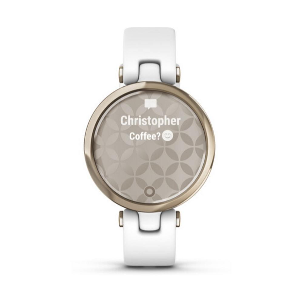 Unisex Lily Metal Hazel White Silicone Strap Smart Watch 34.5mm商品第2张图片规格展示