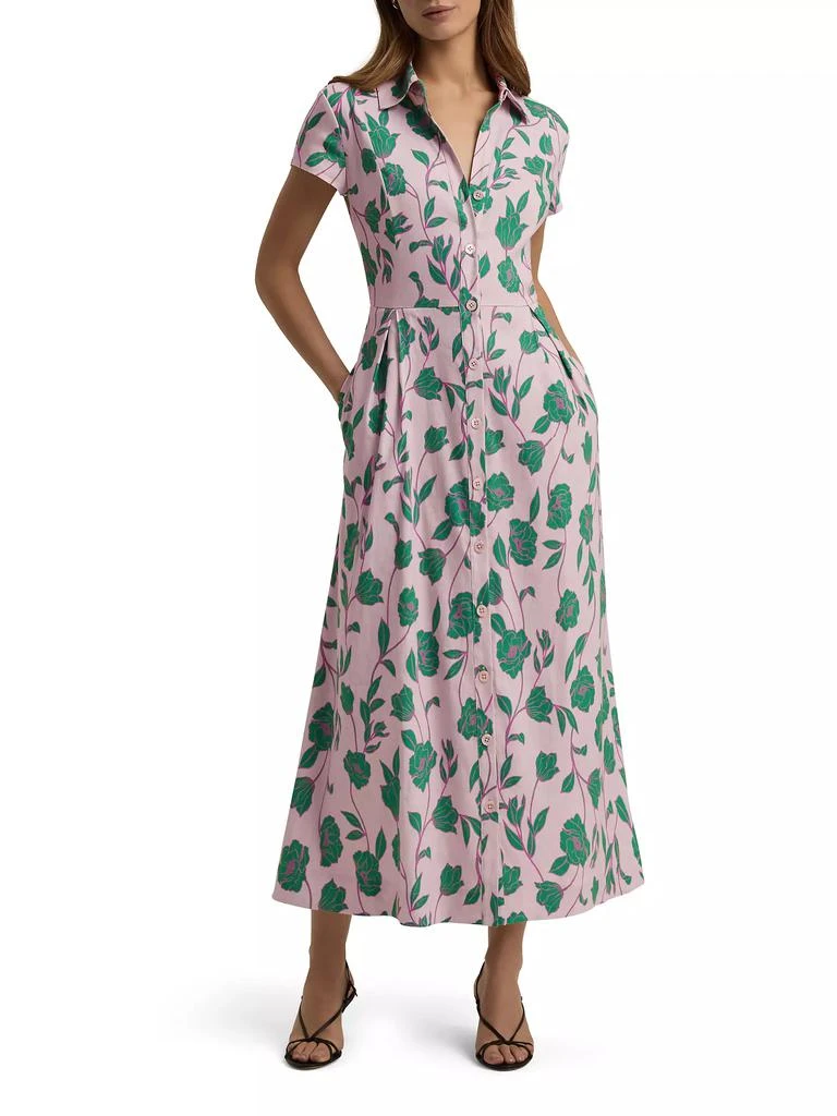 商品Favorite Daughter|Sunday Best Floral Linen-Blend Maxi Shirtdress,价格¥2447,第3张图片详细描述