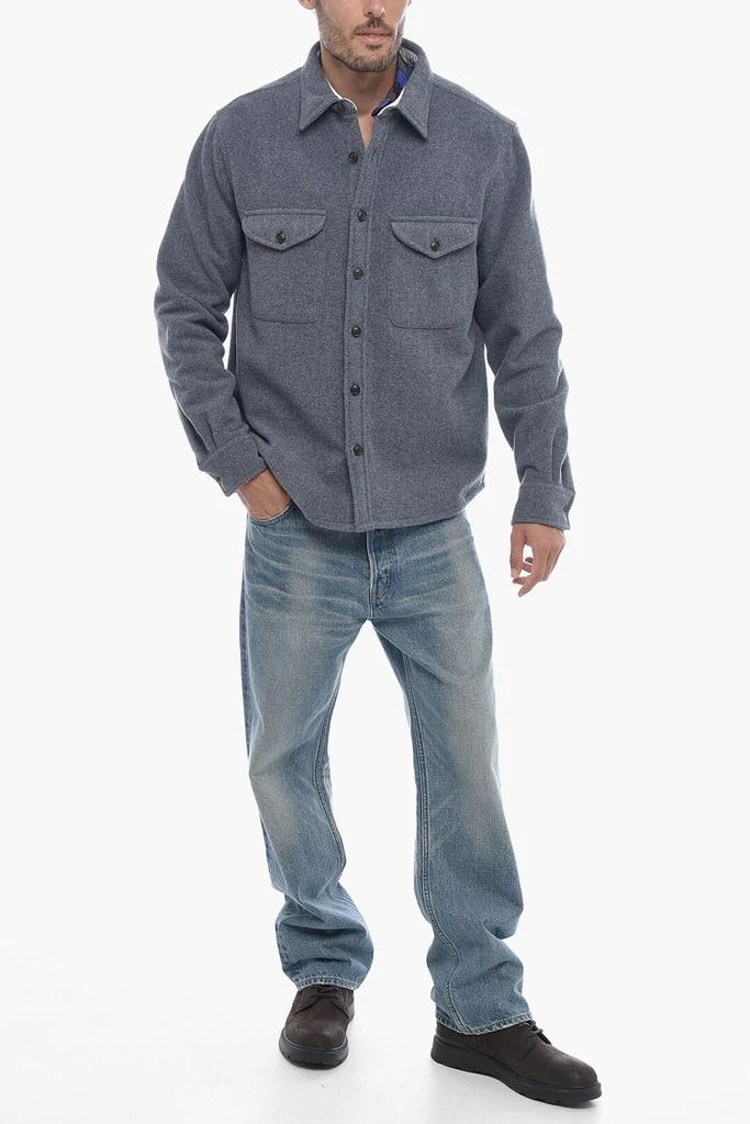 商品Woolrich|Woolrich Twill ALASKAN Overshirt with Double Breast Pocket,价格¥1018,第4张图片详细描述