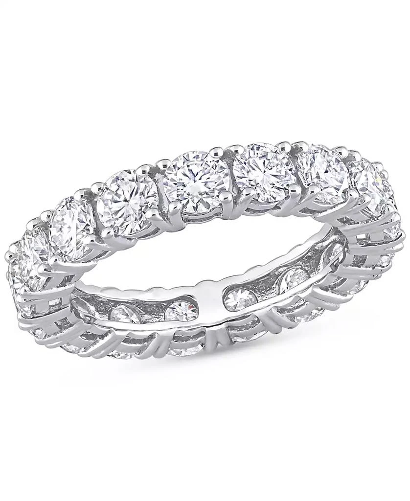 商品Macy's|Moissanite All-Around Eternity Band (4 ct. t.w.) in 10k White Gold,价格¥21386,第1张图片