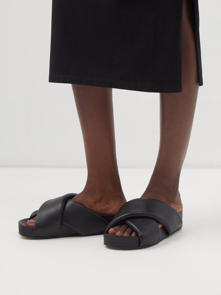 商品Jil Sander|Padded leather platform slides,价格¥4148,第5张图片详细描述