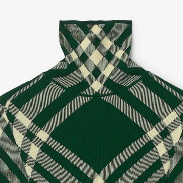 商品[国内直发] Burberry|博柏利 格纹拼色修身高领长袖毛衣 男款 黄水仙色,价格¥3959,第6张图片详细描述