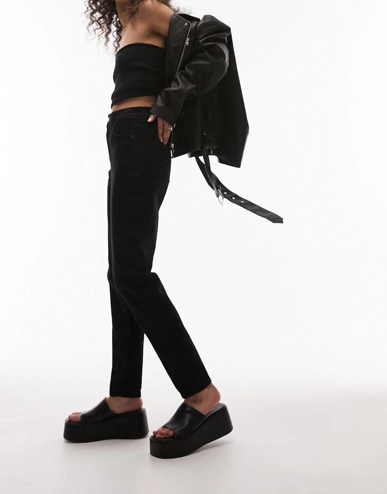 商品Topshop|Topshop premium Original Mom jeans jean in black - BLACK,价格¥272,第1张图片