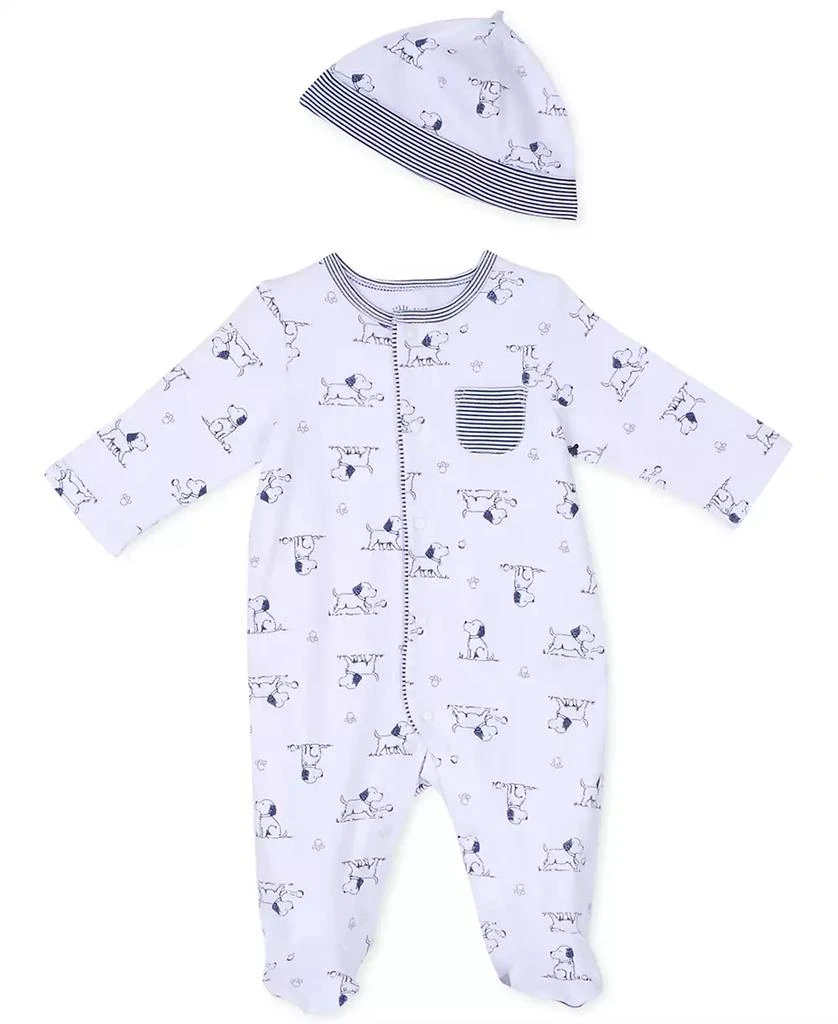 商品Little Me|Baby Boys Puppy Toile Coverall and Hat, 2 Piece Set,价格¥99,第1张图片