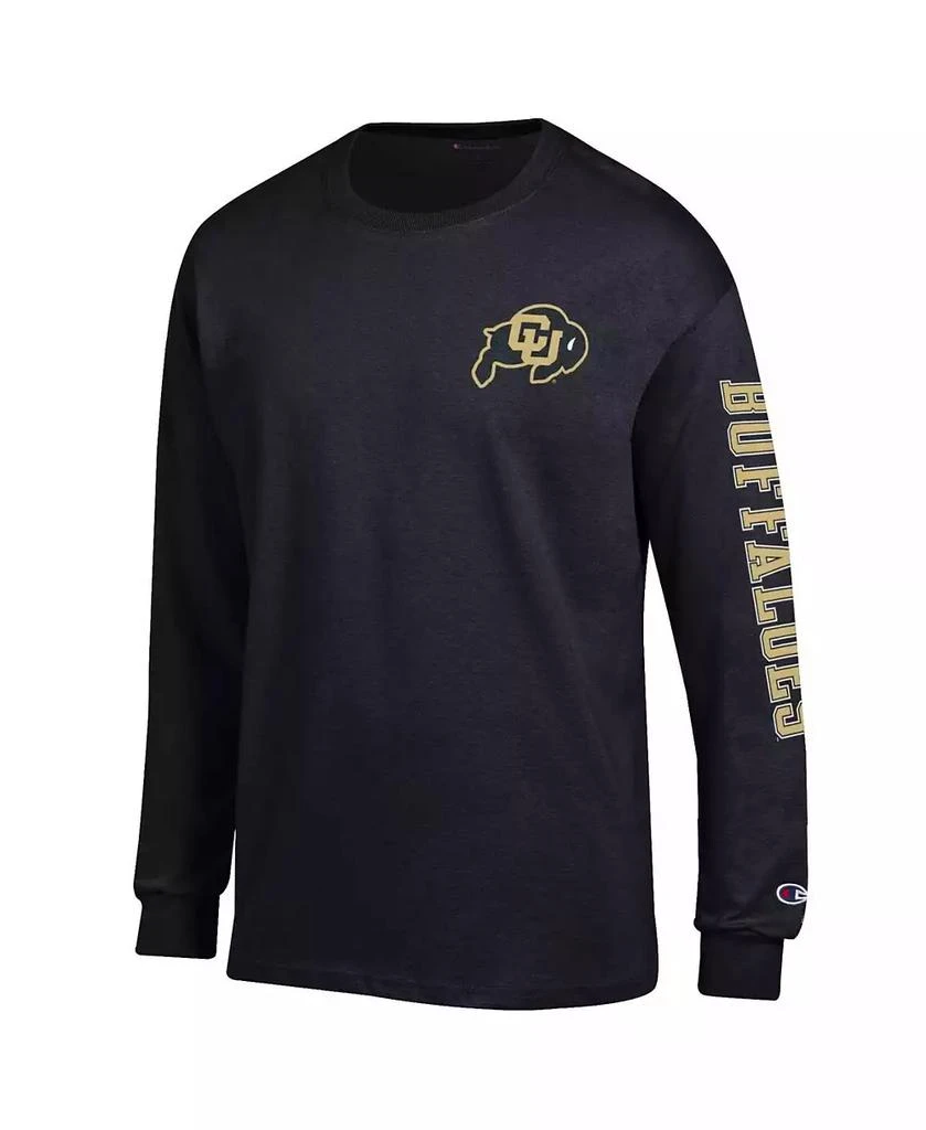 商品CHAMPION|Men's Black Colorado Buffaloes Team Stack Long Sleeve T-shirt,价格¥225,第3张图片详细描述