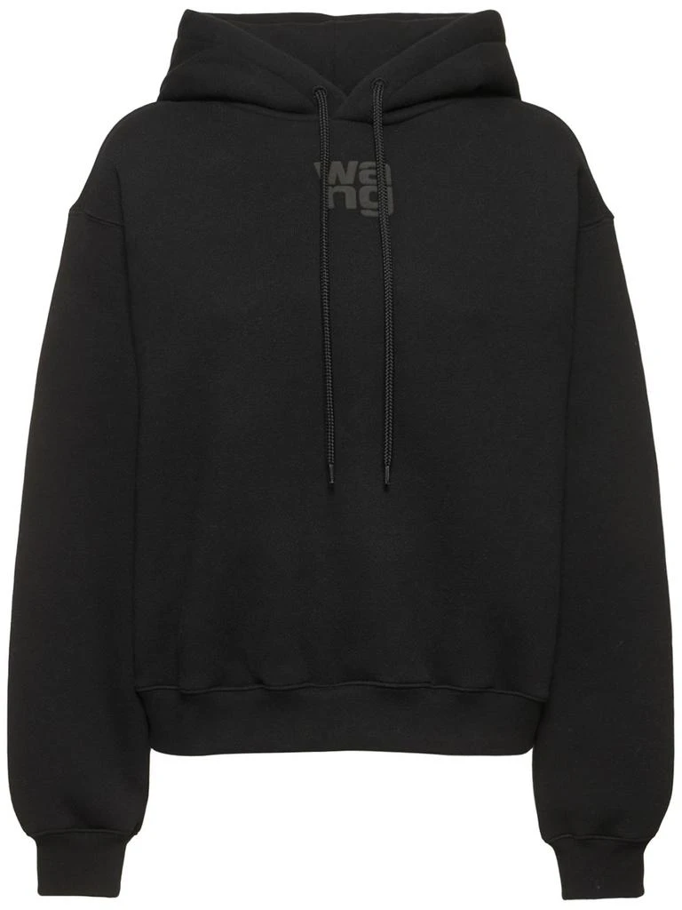 商品Alexander Wang|Essential Terry Cotton Hoodie W/ Logo,价格¥2324,第1张图片