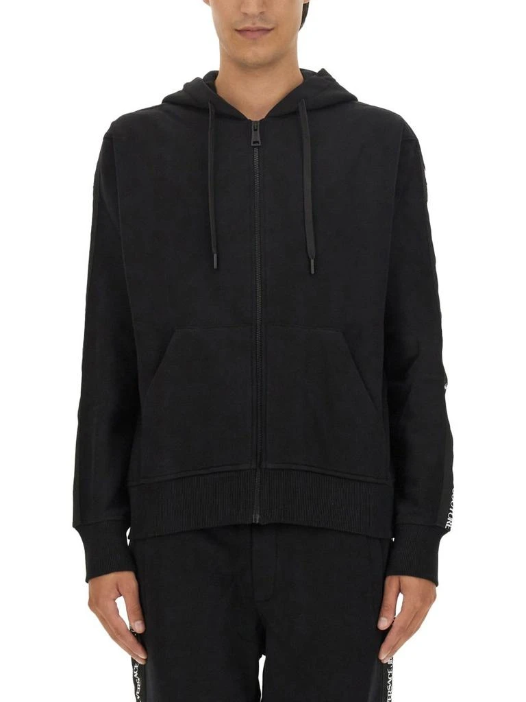 商品Versace|Versace Jeans Couture Zipped Drawstring Hoodie,价格¥1757,第1张图片