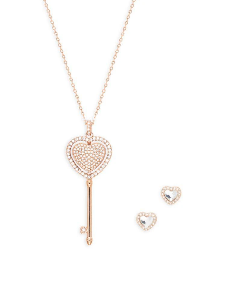 商品Swarovski|水晶钥匙吊坠项链耳钉套装,价格¥268,第1张图片