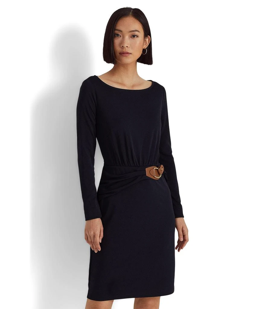 商品Ralph Lauren|Buckle-Trim Stretch Jersey Dress,价格¥1079,第1张图片