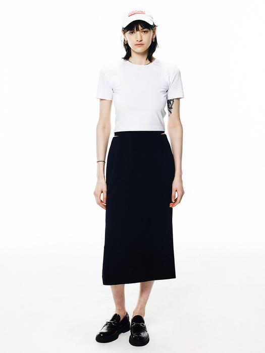 [Drama Signature] Cut-out Waist Midi Skirt商品第2张图片规格展示