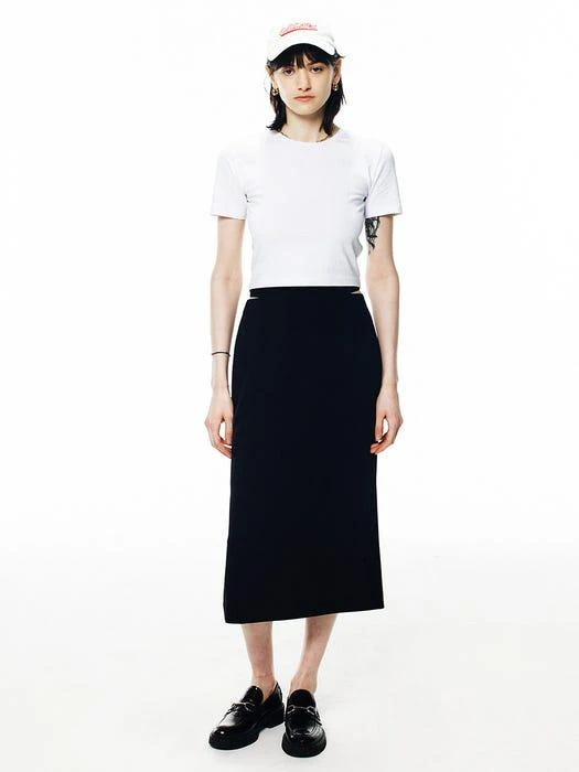 商品FRONTROW|[Drama Signature] Cut-out Waist Midi Skirt,价格¥1033,第2张图片详细描述