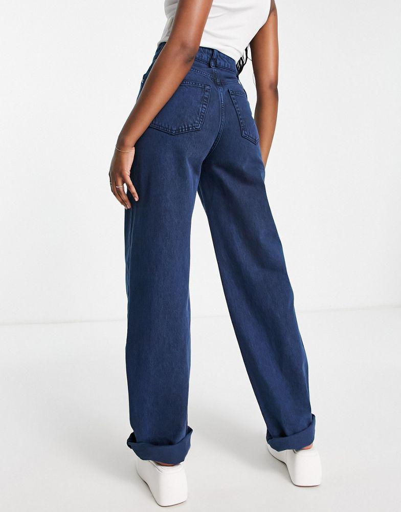 商品Topshop|Topshop oversized Mom jean in colbat blue,价格¥399,第4张图片详细描述
