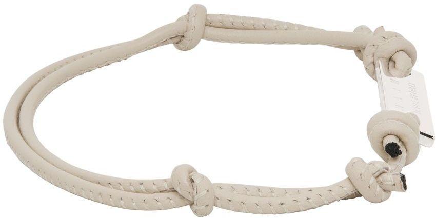 商品Marni|Off-White Leather Bracelet,价格¥486,第7张图片详细描述