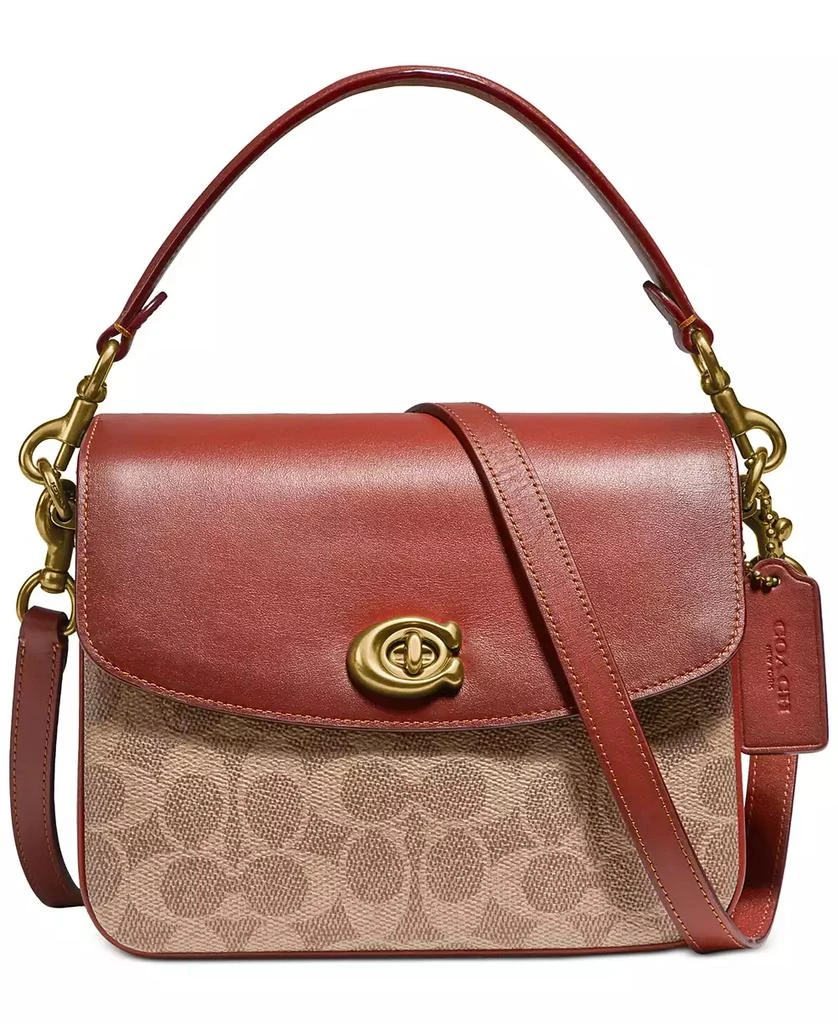 商品Coach|Cassie老花图层帆布手提斜挎包 邮差包,价格¥2185,第1张图片
