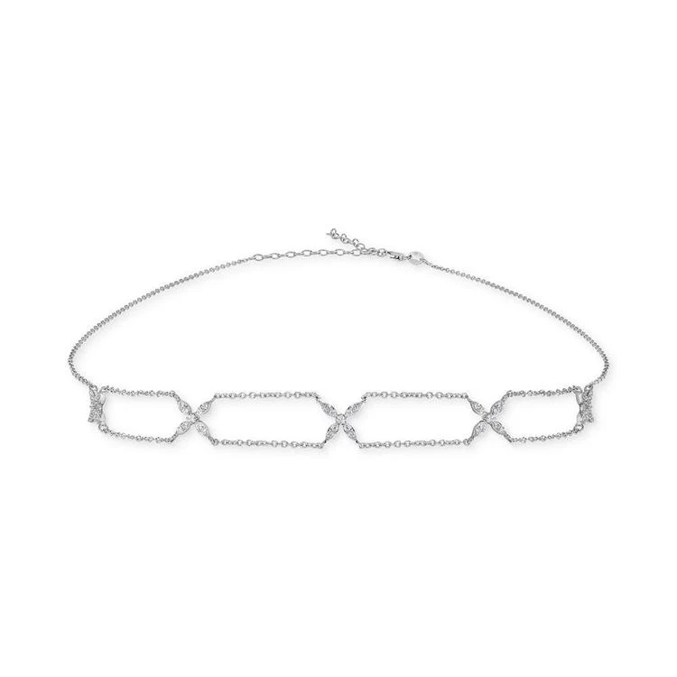 商品Macy's|Diamond Link Choker Necklace (1/2 ct. t.w.) in 14k White Gold,价格¥11334,第1张图片