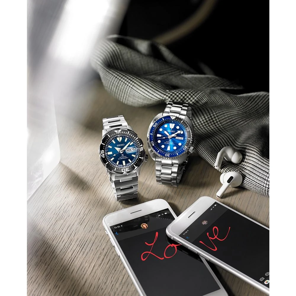 商品Seiko|Men's Automatic Prospex Diver Stainless Steel Bracelet Watch 42.4mm,价格¥3321,第3张图片详细描述