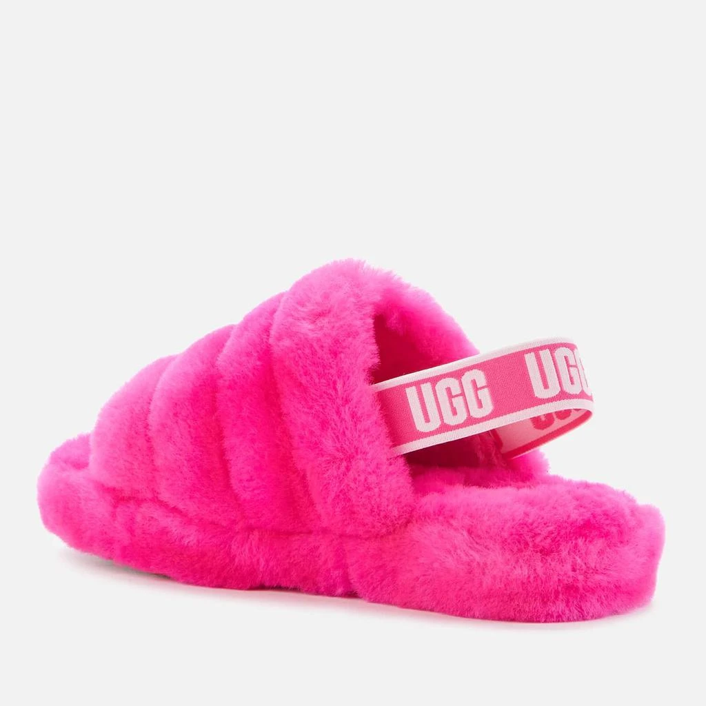 商品UGG|UGG Kids' Fluff Yeah Slide Slippers - Rock Rose,价格¥372,第2张图片详细描述