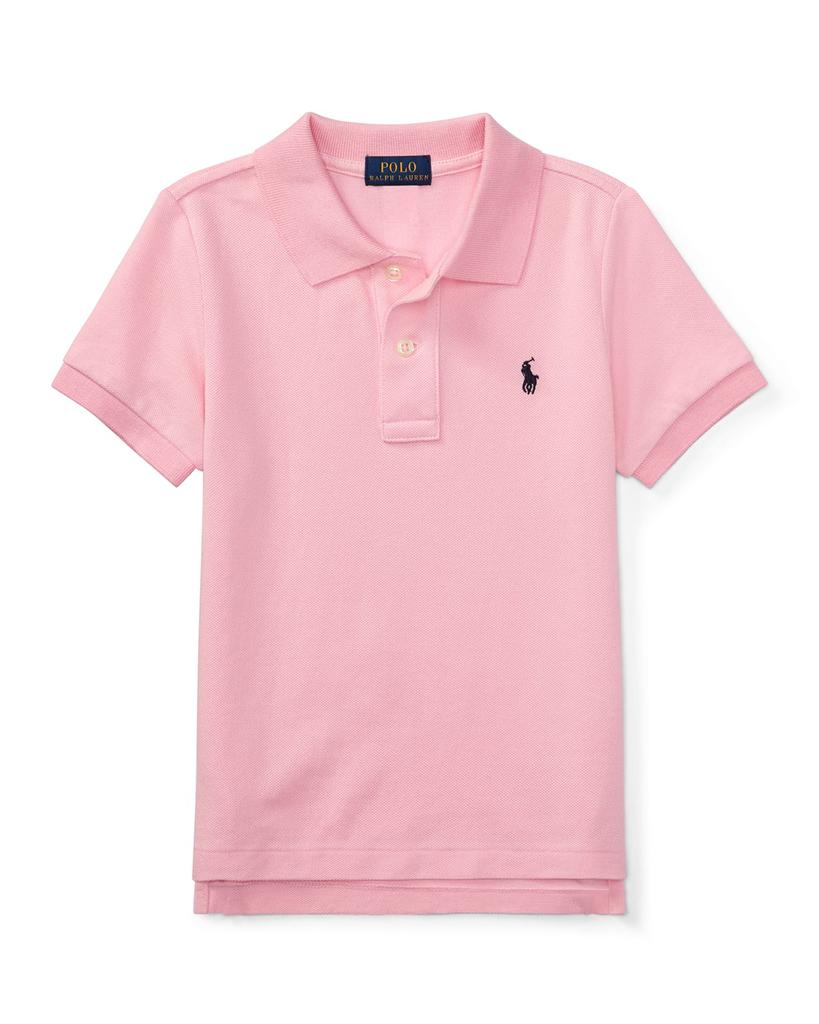 Boy's Short-Sleeve Logo Embroidery Polo Shirt, Size 2-3商品第1张图片规格展示