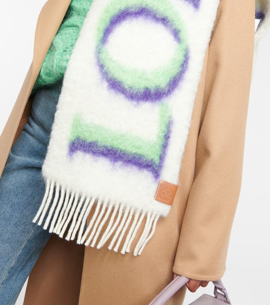 Intarsia wool-blend scarf商品第6张图片规格展示