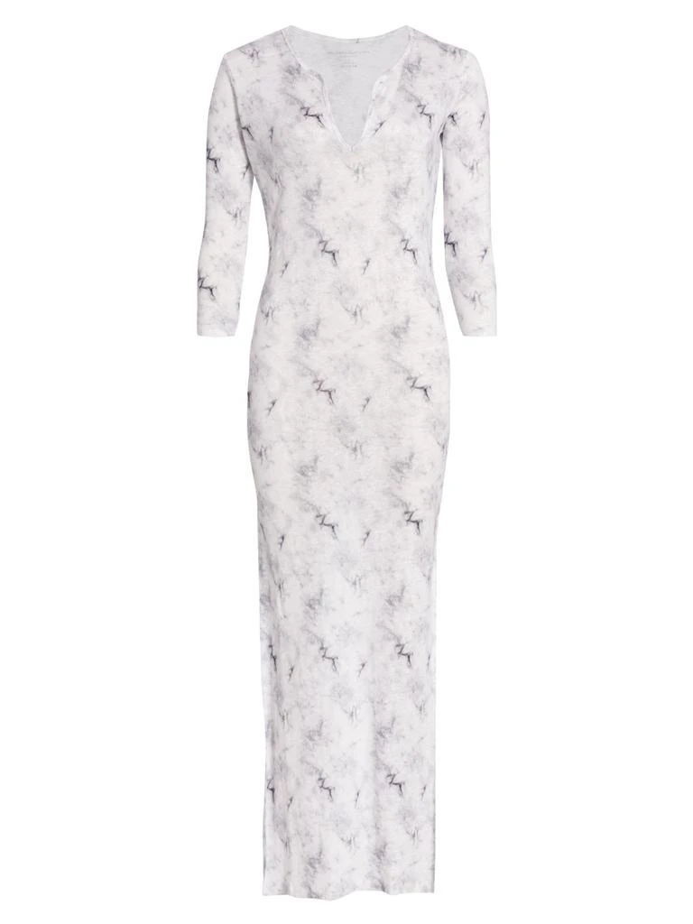 Cloud-Print Linen Maxi Dress 商品